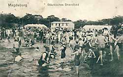 Das Städtische Strandbad an der Elbe um die Jahrhundertwende