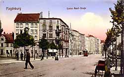 Blick in die Gustav Adolf - Straße