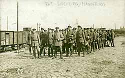 Soldaten auf dem Sudenburger Bahnhof im 1.Weltkrieg